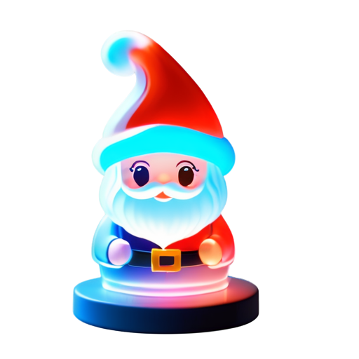 christmas musical lanterns with santa - icon | sticker