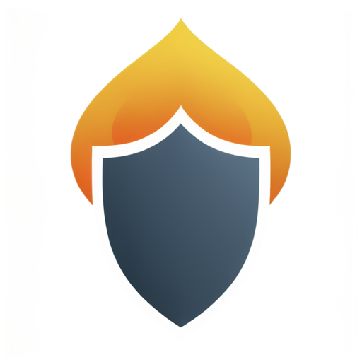 featuring a flame and a shield, symbolizing the protection of gas safety - icon | sticker