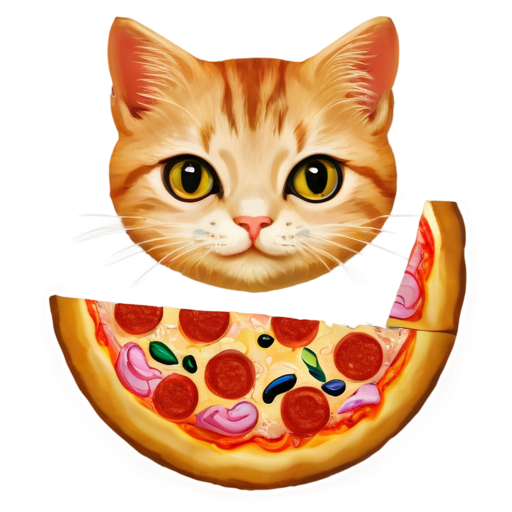 kitty pizza - icon | sticker