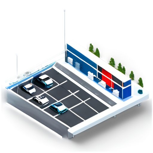 icon carpark (inside a dealer management system) 3d style modern no text - icon | sticker