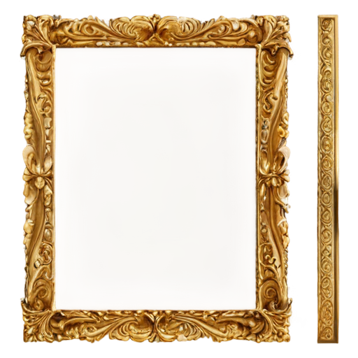 gold rectangular frame - icon | sticker