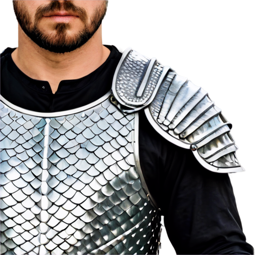 Medieval fantasy cuirass made of lizard scales - icon | sticker