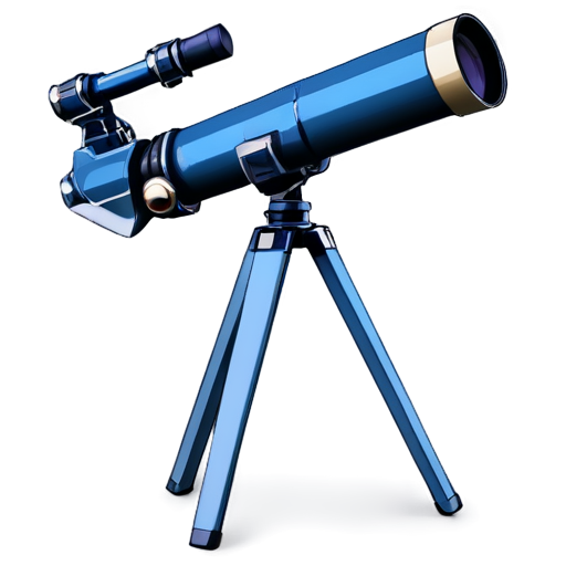 Blue telescope - icon | sticker