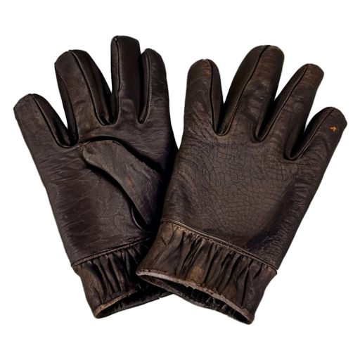 Simple gloves made of tree bark - icon | sticker