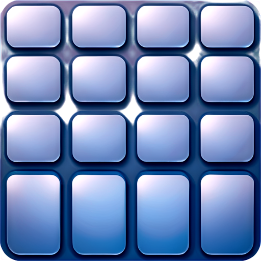 A grid of rounded blue on grey squares - icon | sticker