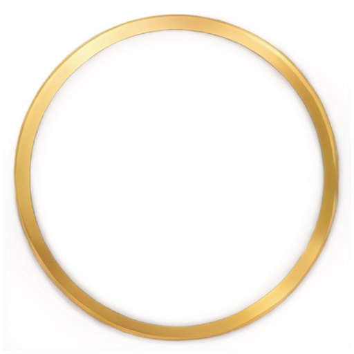 gold smooth thin circle border transparent background - icon | sticker