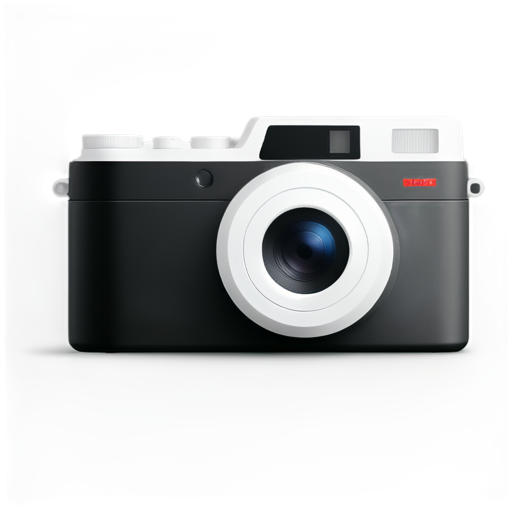 front view, black and white, Stereocamera - icon | sticker