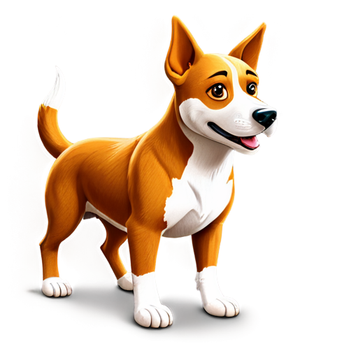 dog, cartoon, drawn, 3d - icon | sticker