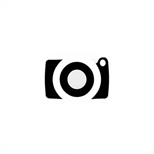 technical icon, black and white, Stereocamera - icon | sticker