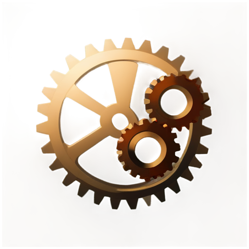 Illustrate an icon representing a clock mechanism, symbolizing durability and reliability. The icon should include gears and clock hands, designed in a flat, modern style with a slight 3D effect to suggest depth. Use earthy tones like dark green and brown to evoke a sense of trust and long-lasting quality. The background should be unobtrusive to maintain focus on the clock mechanism. - icon | sticker