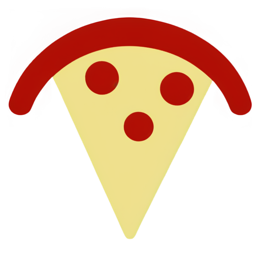 a map pin marker icon with the shape, format and content of a pepperoni pizza - icon | sticker