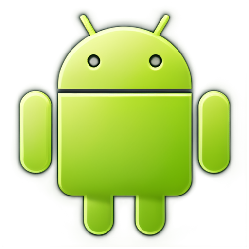 The icon should have a clean, modern style, without cartoonish elements. Include: Android icon - icon | sticker