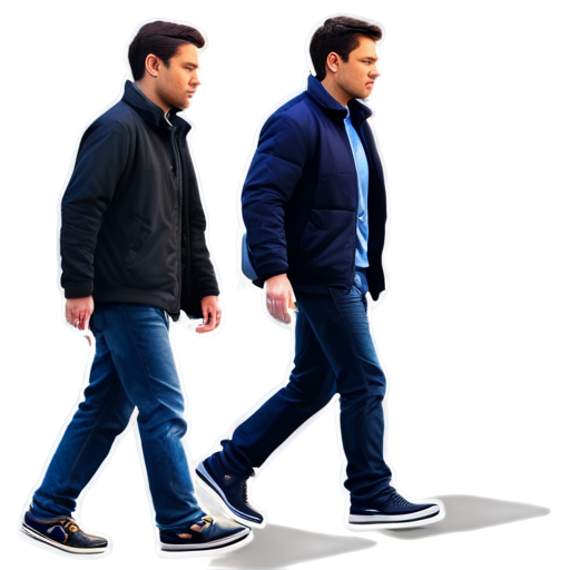 A man walking on the road - icon | sticker