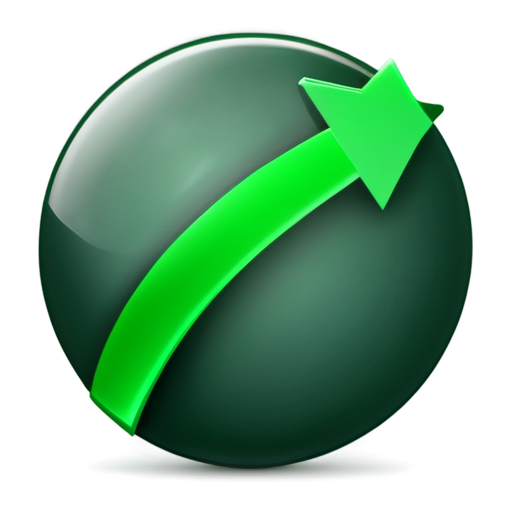 profit growth icon, infographic icon, realistic, emerald colors - icon | sticker