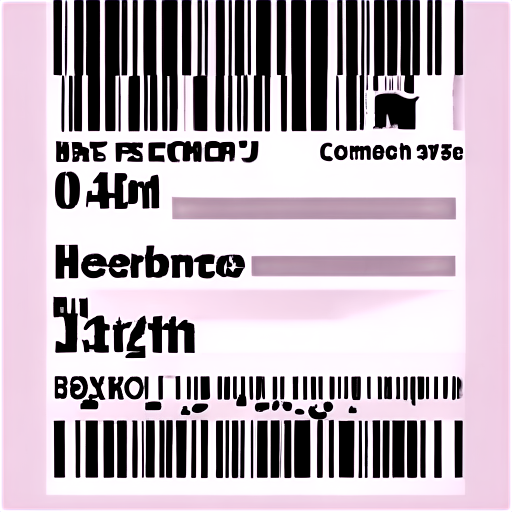 a label with a code128 barcode and text at an angle - icon | sticker