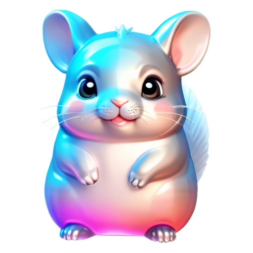 cute drawn chinchillas with different emotions - icon | sticker