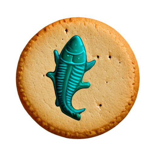 Fishbone cookie - icon | sticker