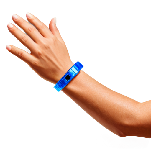 hand with silicone bracelet - icon | sticker