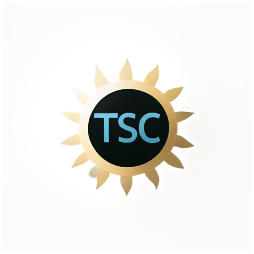 a technological sun with the letters TSC - icon | sticker