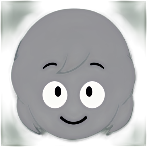 cartoonish isaac newton emoji, just his face outline in 2D - icon | sticker