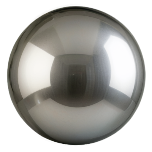 all shades of silver on the sphere without glare - icon | sticker