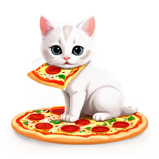 kitty pizza - icon | sticker