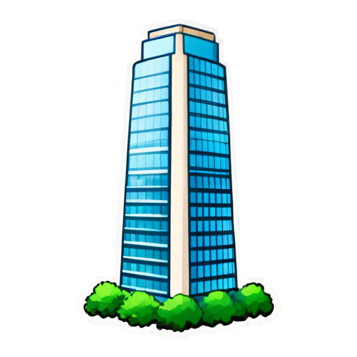 high rise tower - icon | sticker