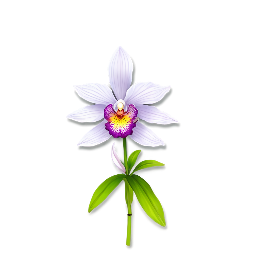 exotic tropical orchid - icon | sticker