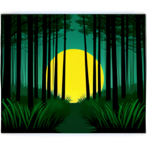 Light forest, sunset, icon with text "智能生成维权文档" - icon | sticker