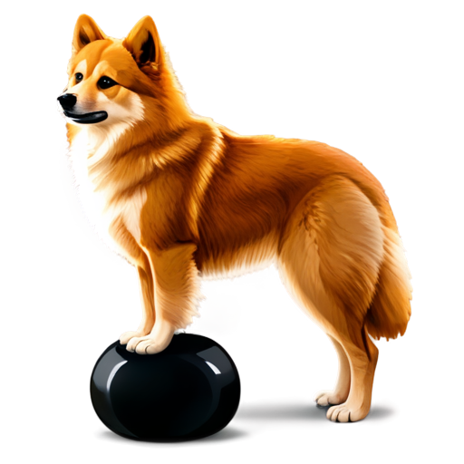 Animal icons, simple background,no humans, no lineart, spitz, solo, full body, fitness, plank, from side, - icon | sticker