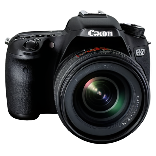 DSLR camera with lens - icon | sticker