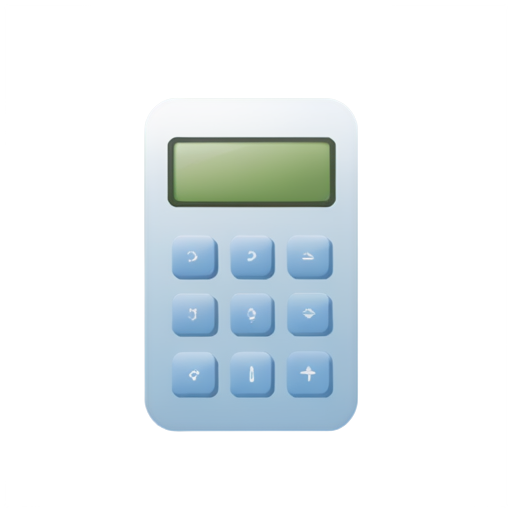 Keep it simple, the calculator's logo should be in light blue and only needs to feature a few characters. - icon | sticker