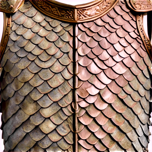 Medieval fantasy cuirass made of beige lizard scales, matte - icon | sticker