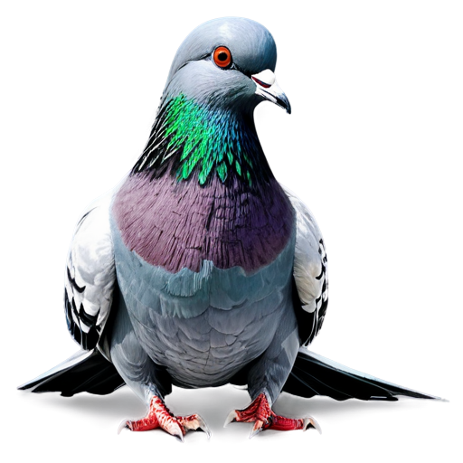 Pigeon has got big pencil - icon | sticker