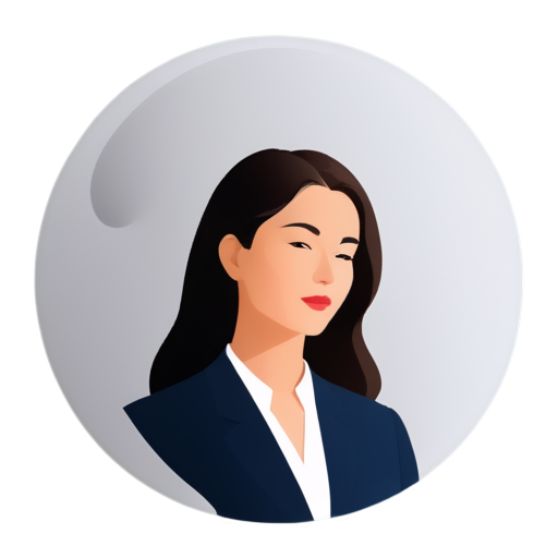 lawyer girl with the moon on background - icon | sticker