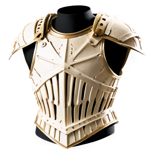 Medieval fantasy cuirass made of bones, matte - icon | sticker