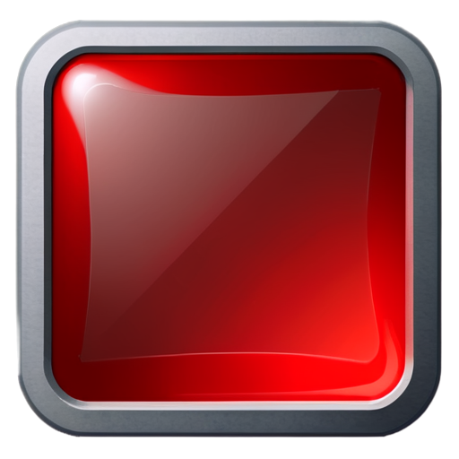 red, rectangular button, for a computer game - icon | sticker