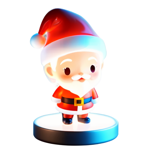 christmas musical lanterns with santa - icon | sticker