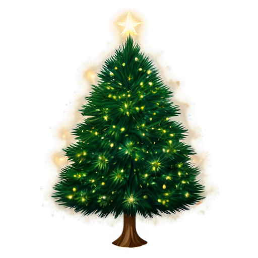 flash picture with fireworks around christmas tree - icon | sticker