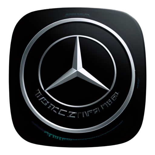 Mercedes-Benz Parking App with black background modern - icon | sticker