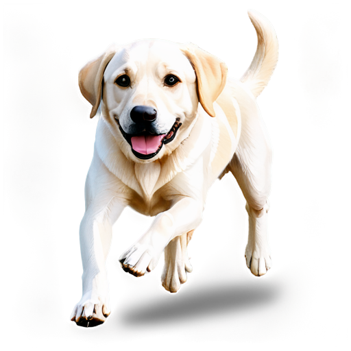 a running handsome Labrador - icon | sticker