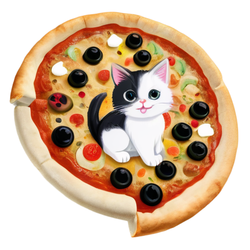 kittycat pizza - icon | sticker