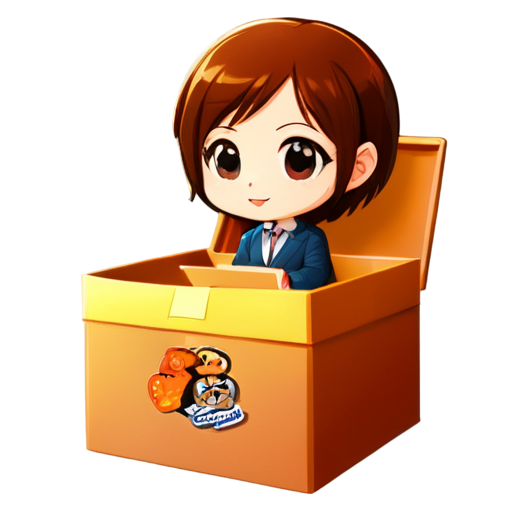 elegant box - icon | sticker