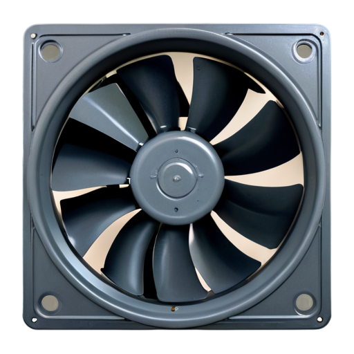 Four-blade exhaust fan, gray - icon | sticker