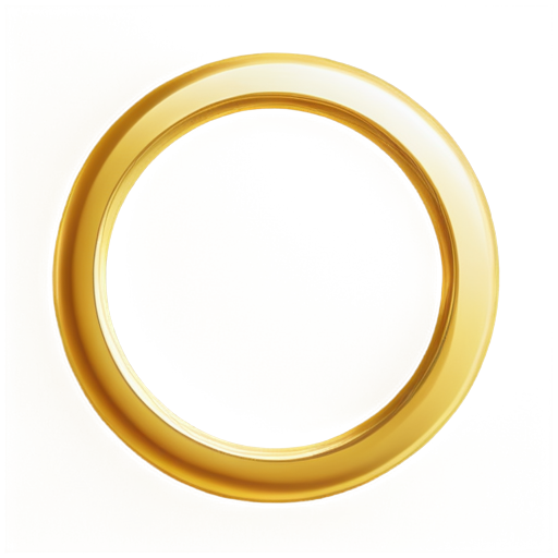 golden smooth circle border transparent background - icon | sticker