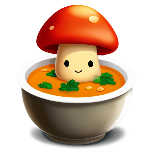 A light soup with the addition of yum mushrooms and chav greens. - icon | sticker