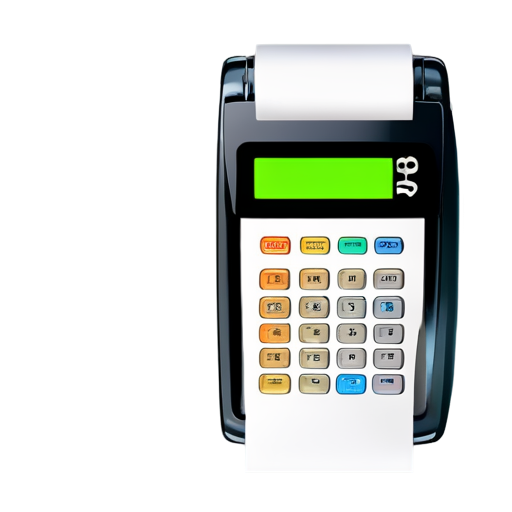 blank receipt from payment terminal on transparent background - icon | sticker