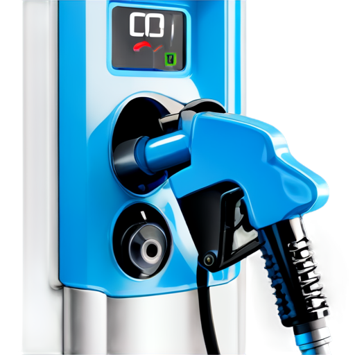 fuel pump in blue and light blue colors - icon | sticker