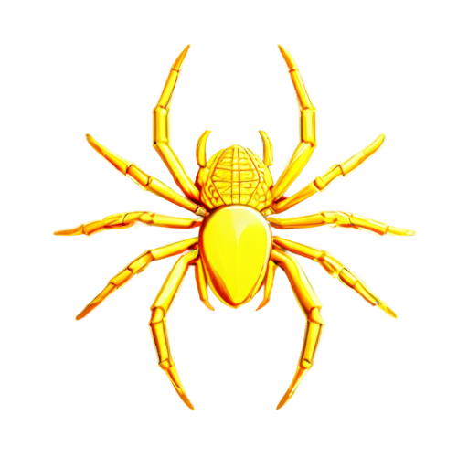 create a gold spider with Bitcoin mark on his back I prefer a large one and cute also - icon | sticker