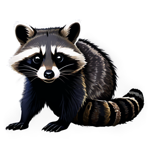 Raccoon, snake eyes, games, play on computer, rgb - icon | sticker